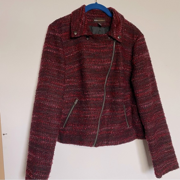 Dana Buchman tweed jacket. Just below the waist with front zipper. - Picture 6 of 8